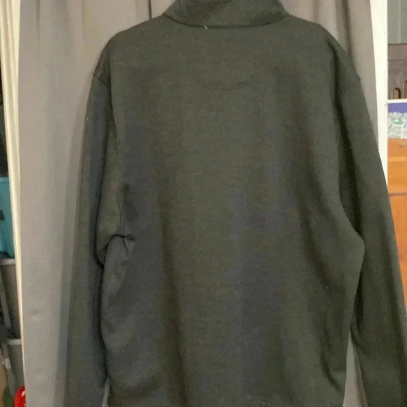 NWT IZOD MENS SIZE XXL 3/4 PULLOVER WARM SHIRT SNAP BUTTON FRONT DARK GRAY BLUE - Picture 9 of 12